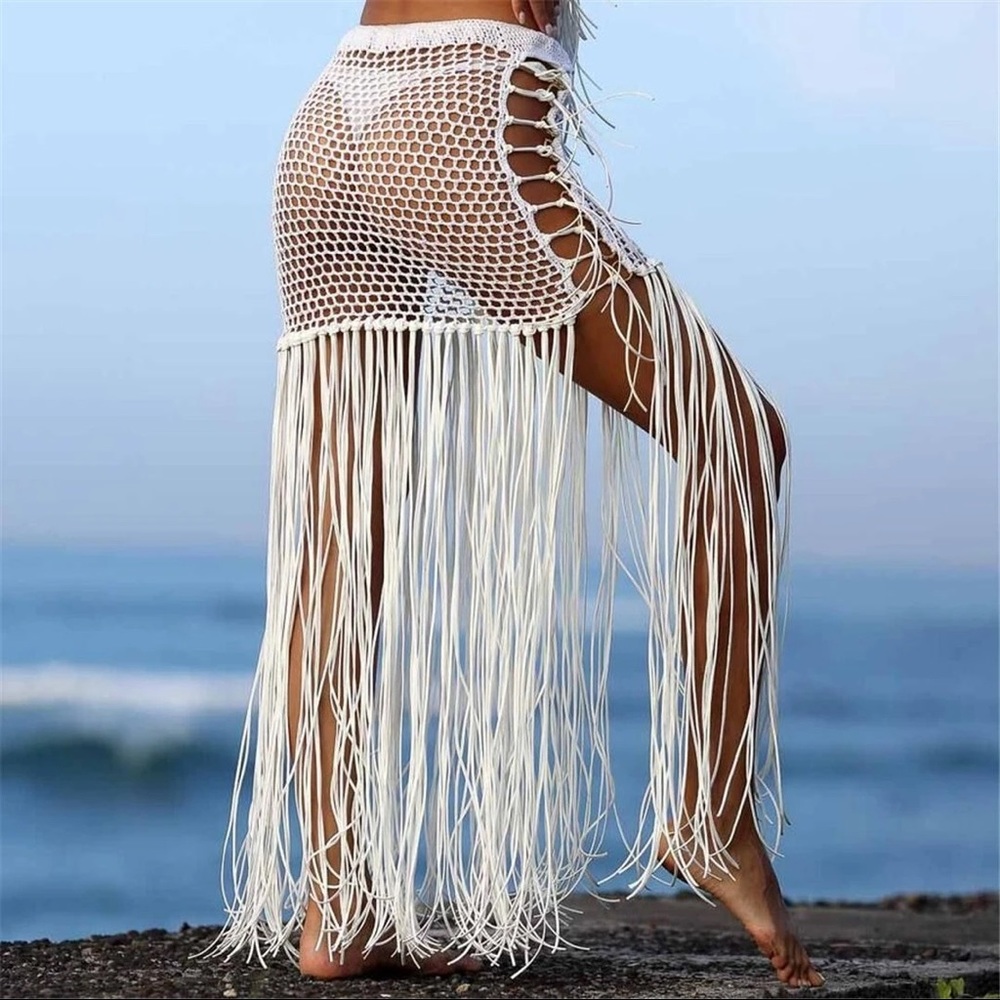 'No Hassle Tassel' Knit Bikini Cover Up